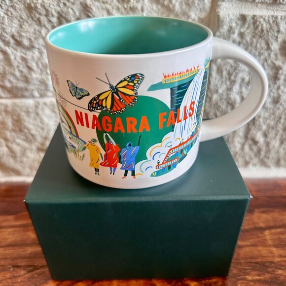 NWT Niagara Falls Starbucks Discovery Series Ceramic Coffee Cup Mug 14 Oz - Picture 2 of 7